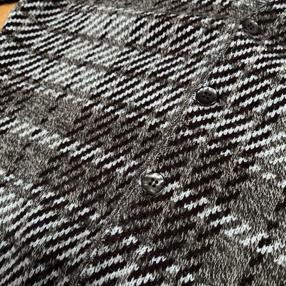 Vintage Jantzen Orlon Acrylic Brown Plaid Cardigan Sweater Medium USA Grandpa - Picture 7 of 7